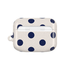 Navy & Cream Polka Dot AirPod Case by etchd, view 7