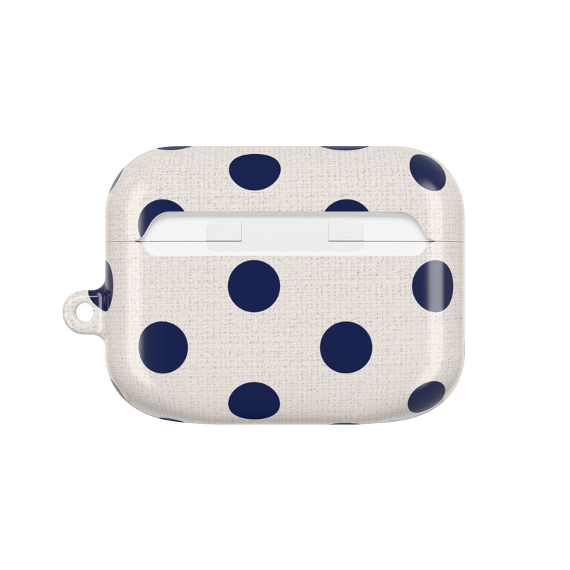 Navy & Cream Polka Dot AirPod Case by etchd, view 7