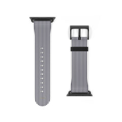 Navy & White Striped Smartwatch Strap by etchd, view 9
