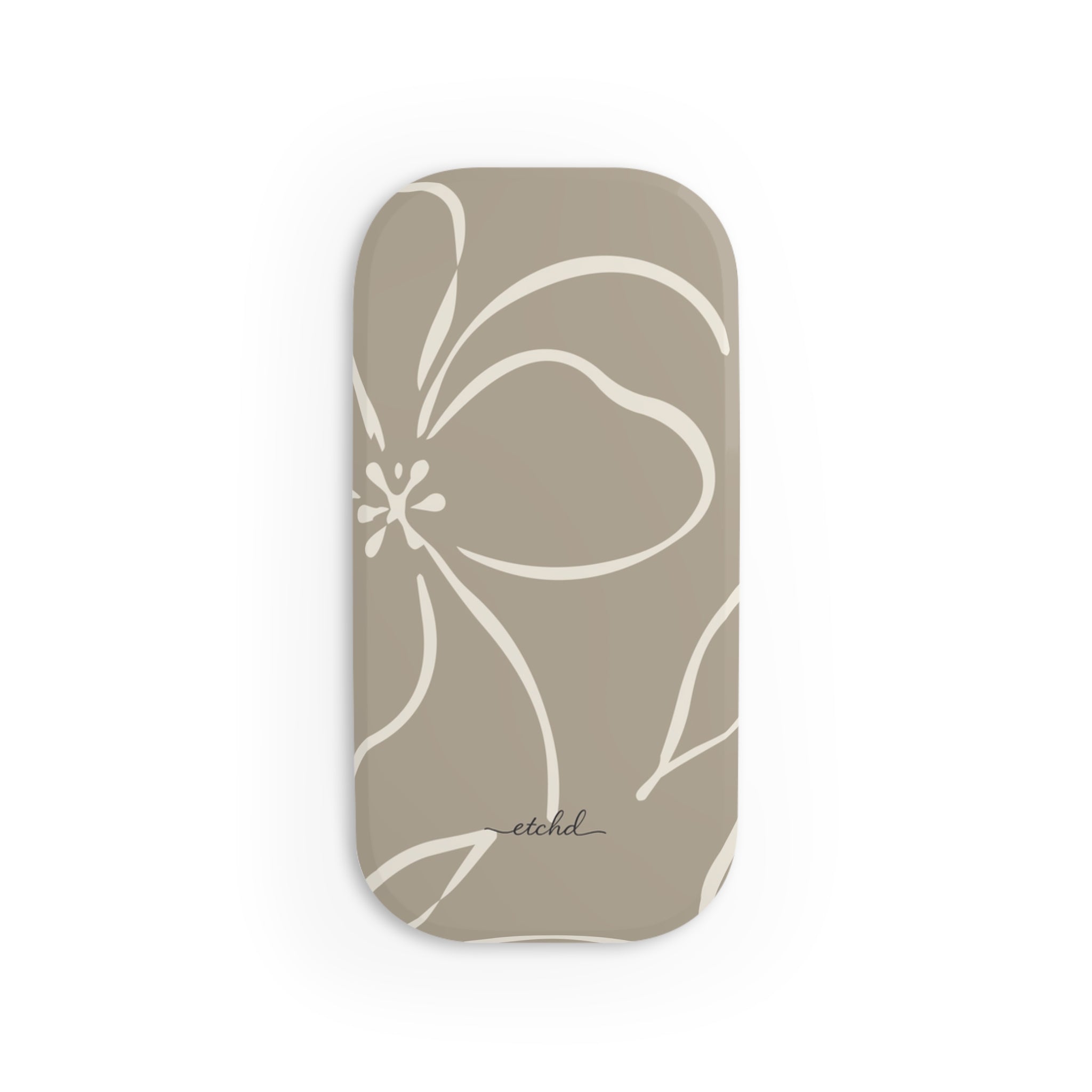 Neutral Floral Anello clip per telefono di etchd, vista 2