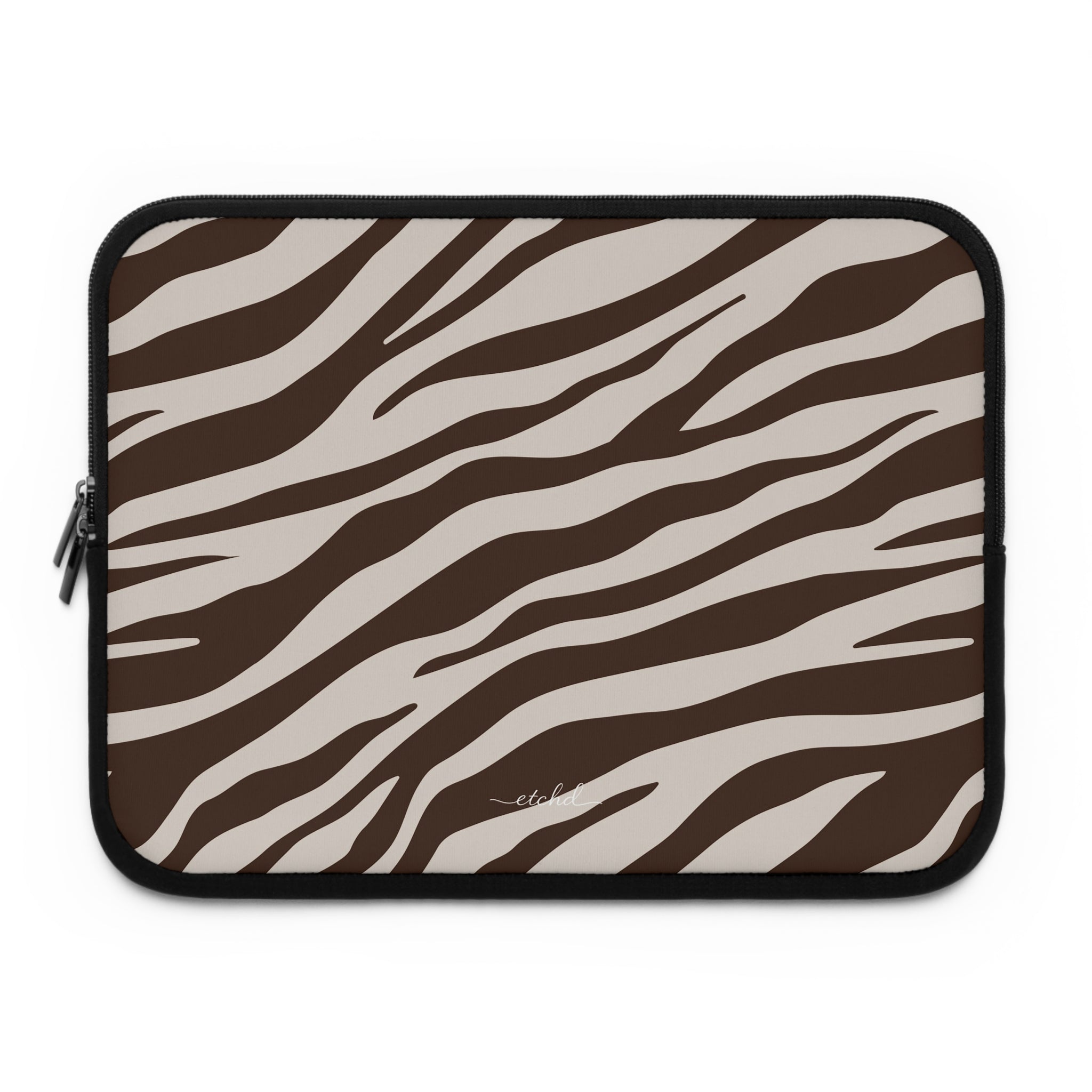 Brown Zebra Laptop Sleeve by etchd