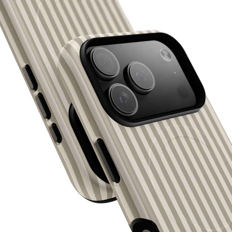 Neutral Striped Magnetic Phone Case by etchd, view 100