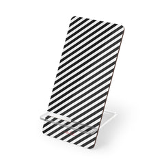 Black & White Striped Diagonal Supporto per telefono di etchd