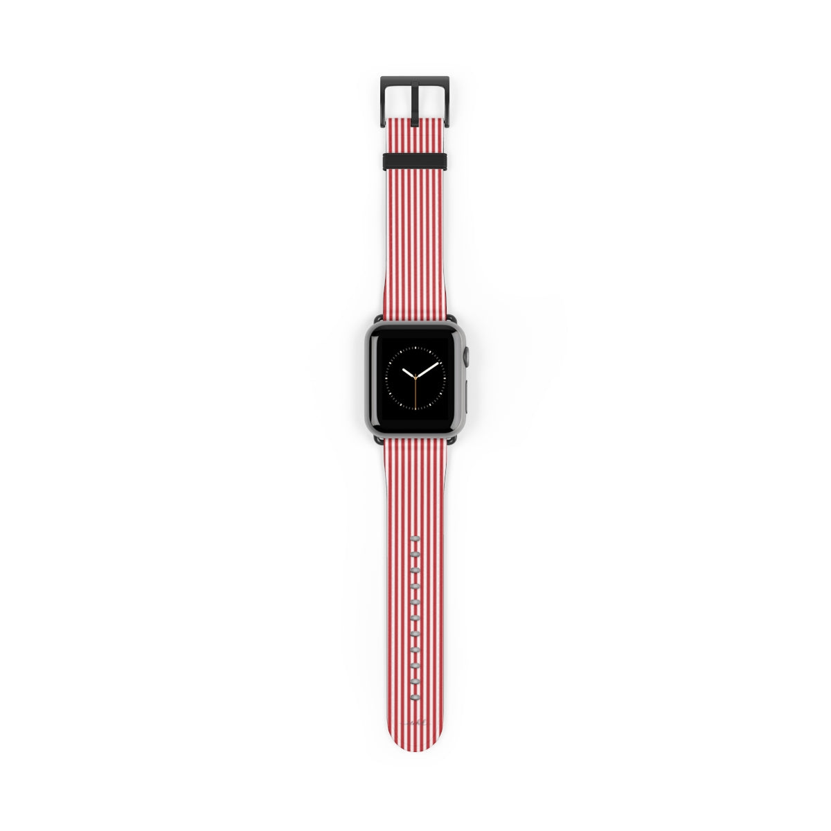 Classic Red & White Striped Correa para smartwatch de etchd