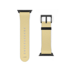 Butter & Cream Striped Diagonal Smartwatch Strap by etchd, view 9