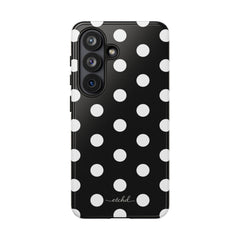 White & Black Polka Dot Phone Case by etchd, view 61