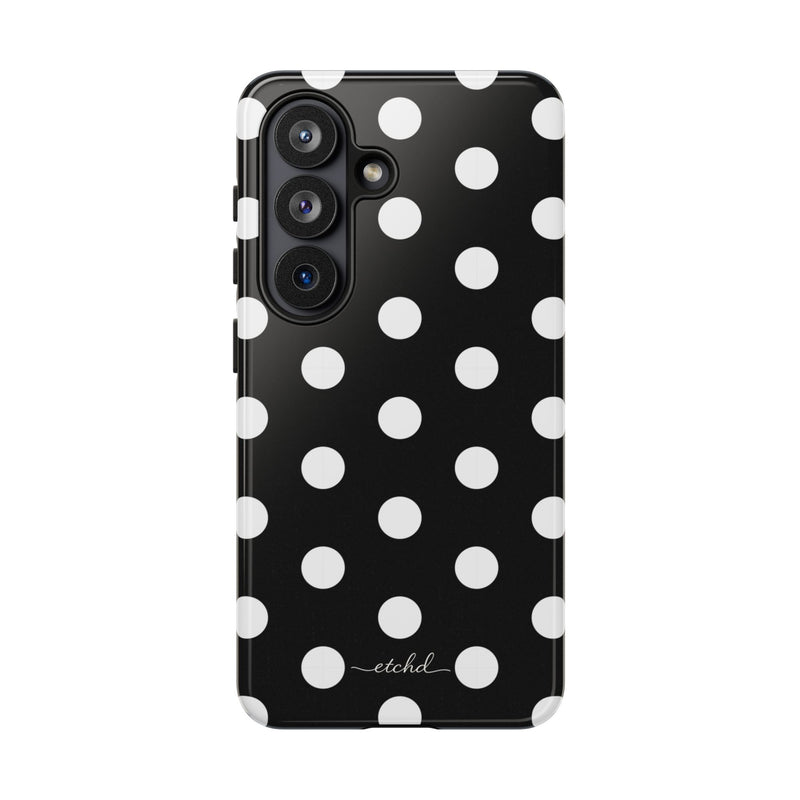 White & Black Polka Dot Phone Case by etchd, view 61