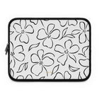 White & Black Floral Laptop Sleeve