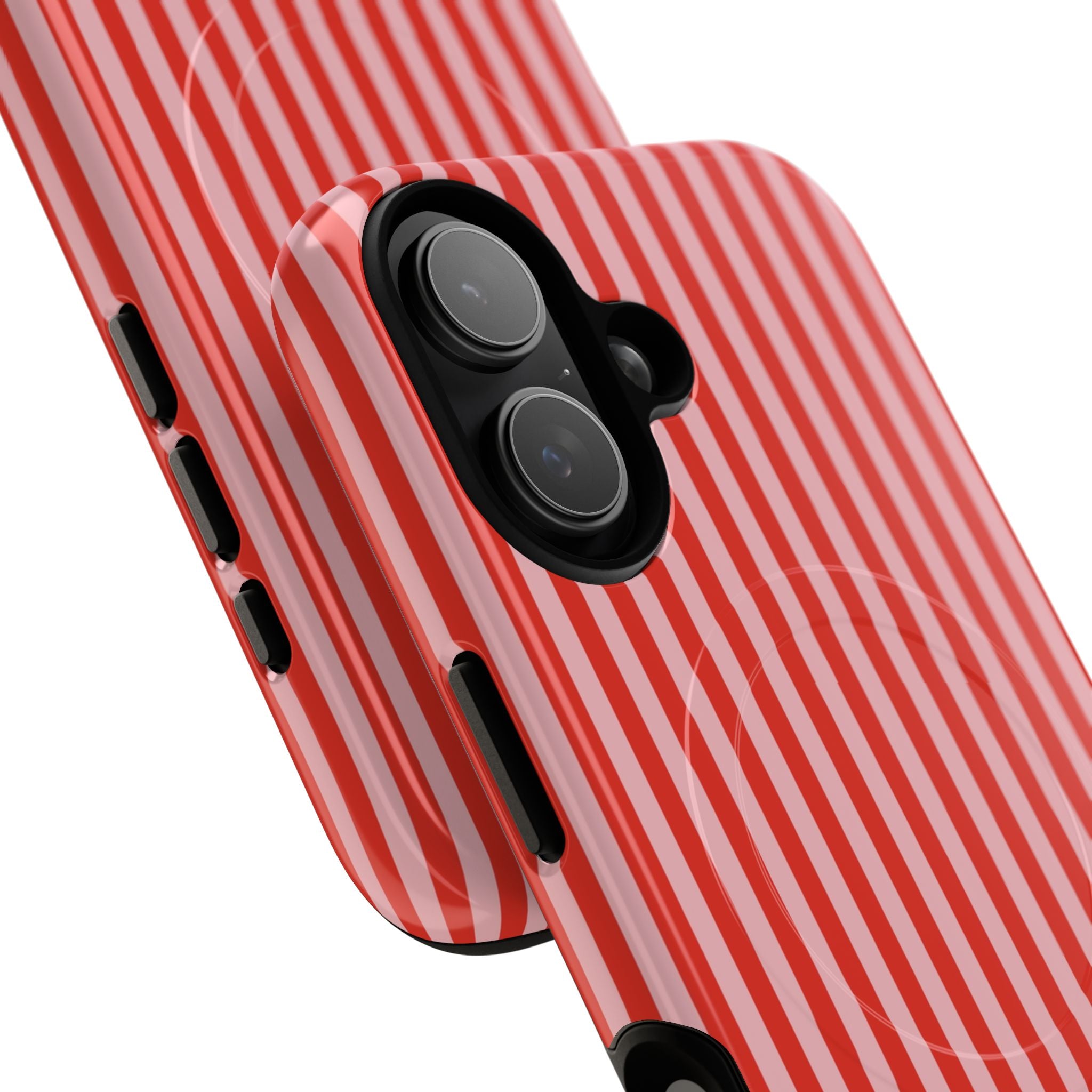 Poppy & Blush Striped Magnetic Phone Case by etchd, view 87