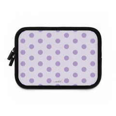 Lilac Polka Dot Laptop Sleeve by etchd, view 2
