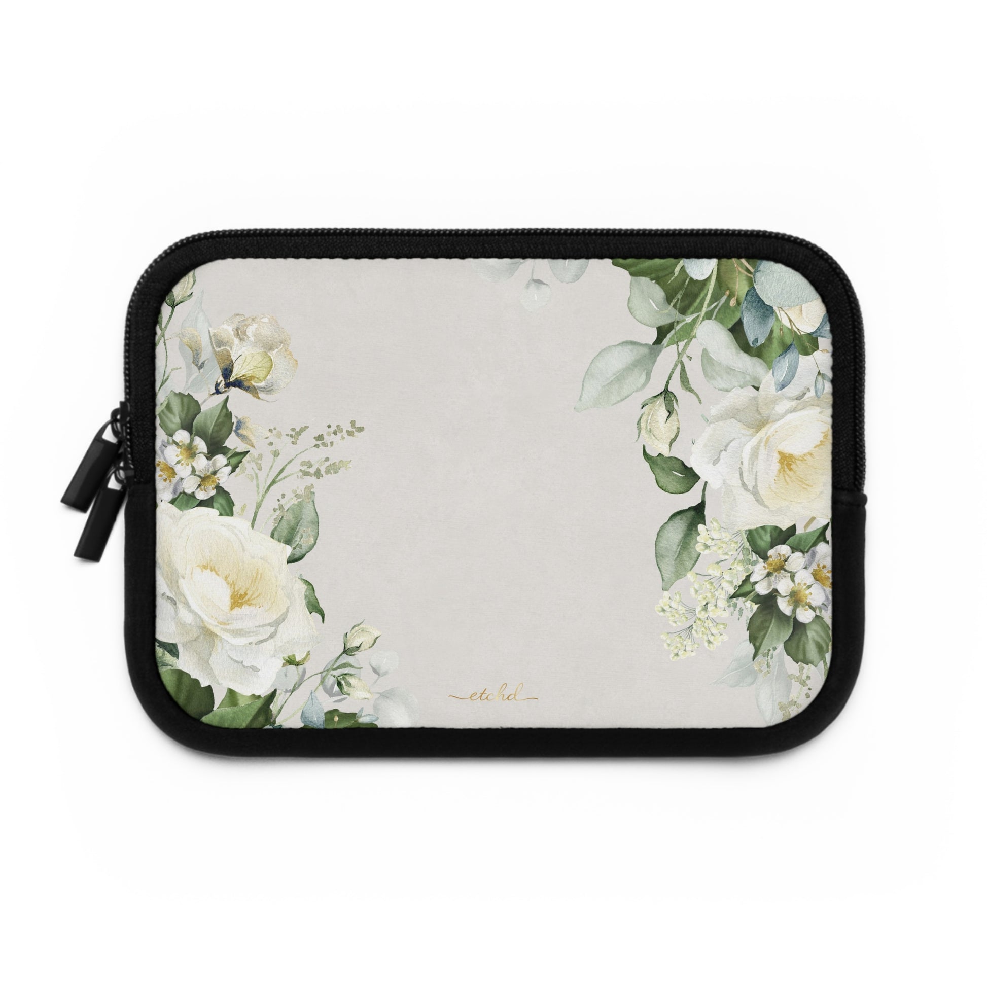 White Roses Laptop Sleeve by etchd, view 2