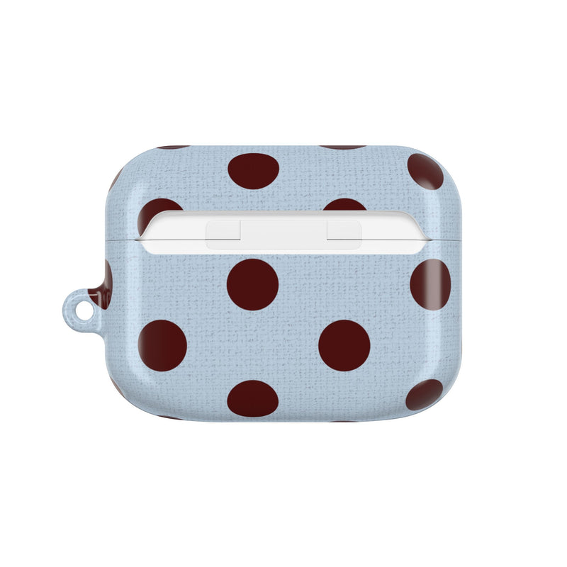 Blue & Cherry Polka Dot AirPod Case by etchd, view 7