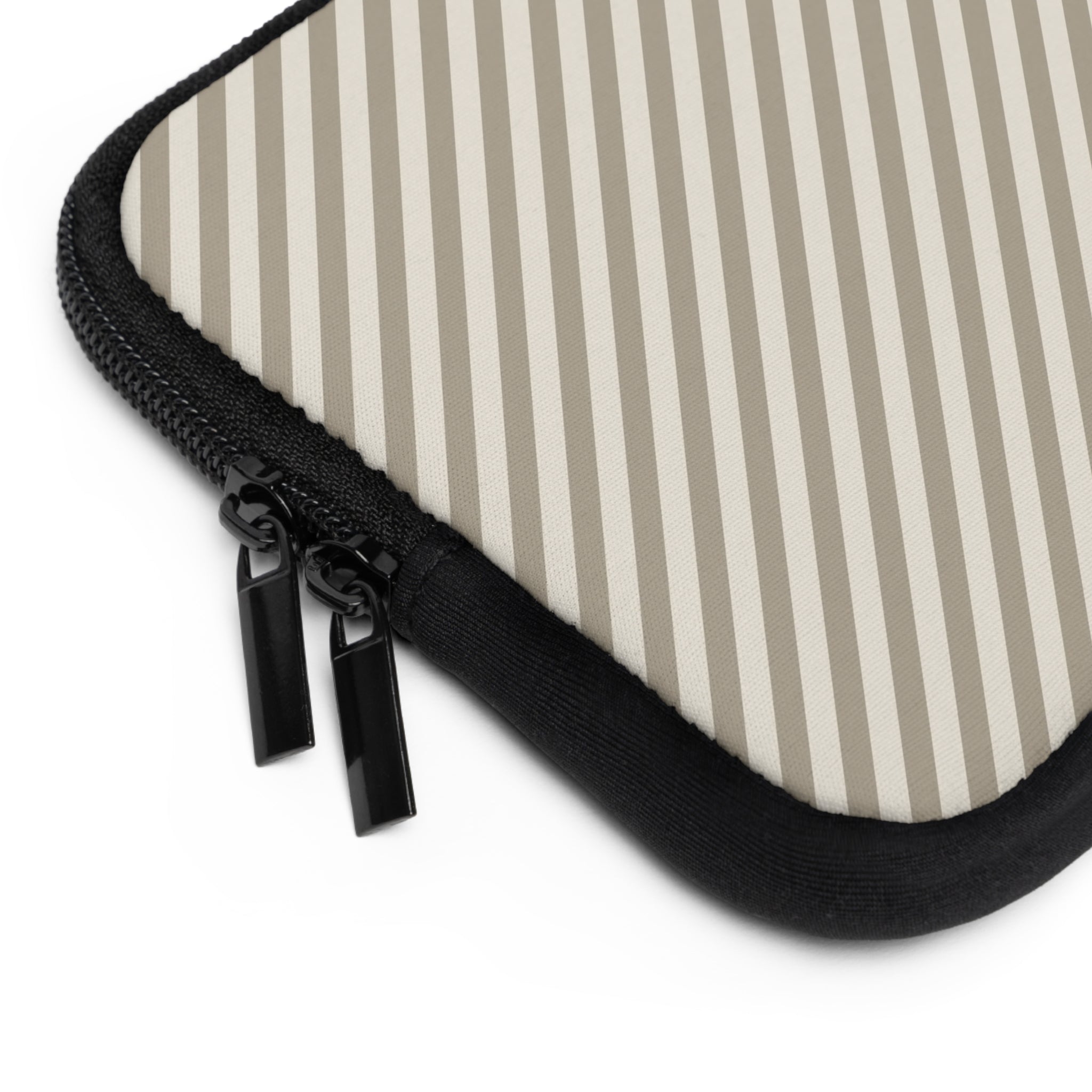 Neutral Striped Diagonal Laptop Sleeve by etchd, view 12
