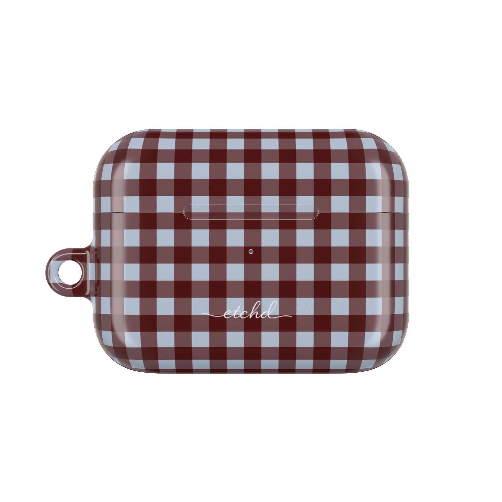 Blue & Cherry Gingham AirPod Case by etchd, view 2