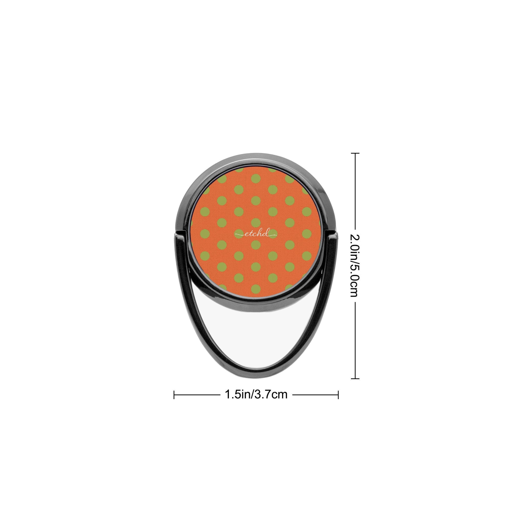 Wasabi And Persimmon Polka Dot Phone Ring Holder by etchd, view 3