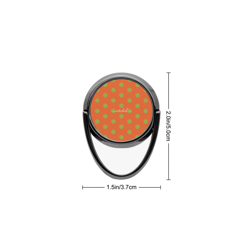 Wasabi And Persimmon Polka Dot Handy Ring-Halterung-zoom-