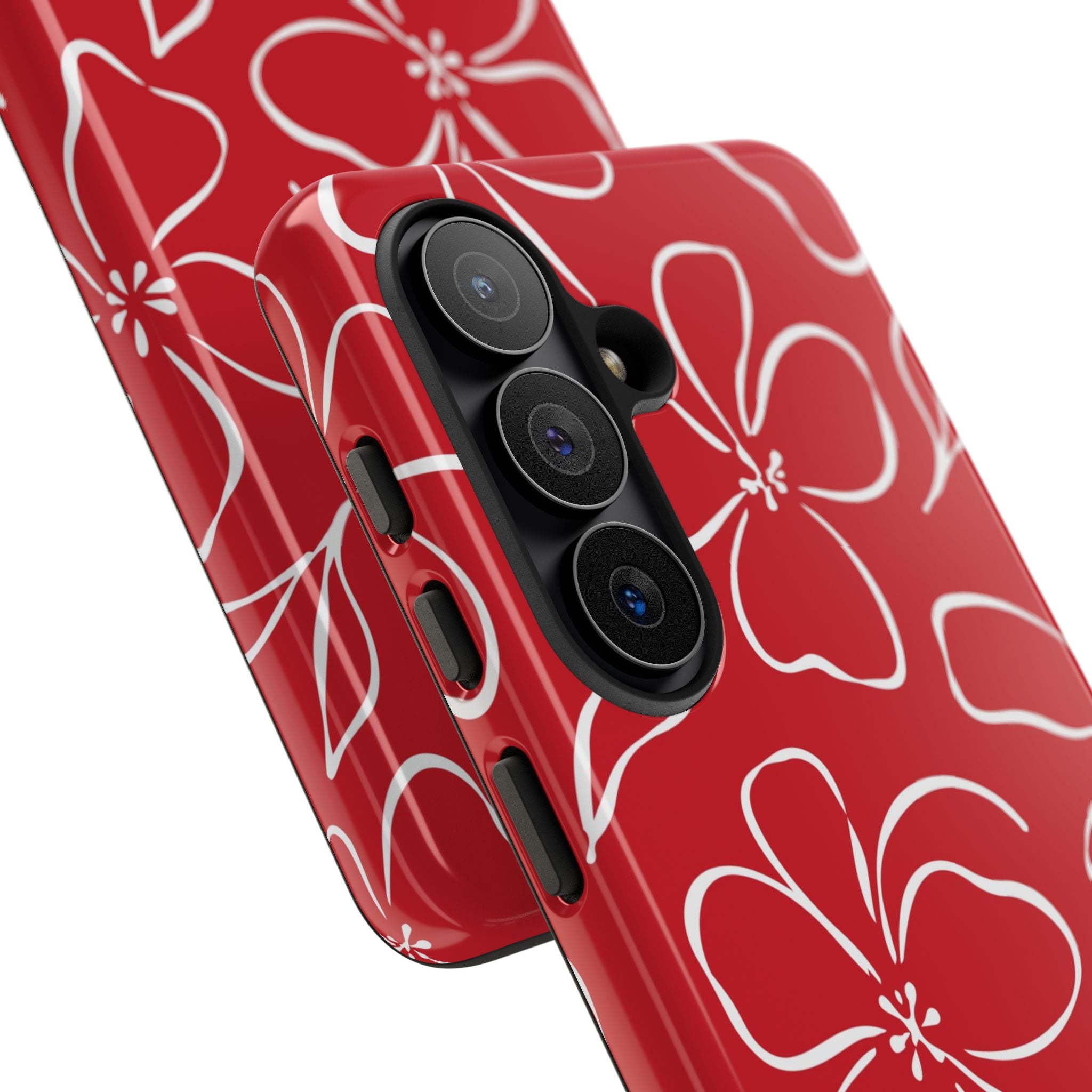 Classic Red & White Floral Phone Case by etchd, view 209