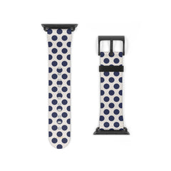 Navy & Cream Polka Dot Smartwatch Strap by etchd, view 9