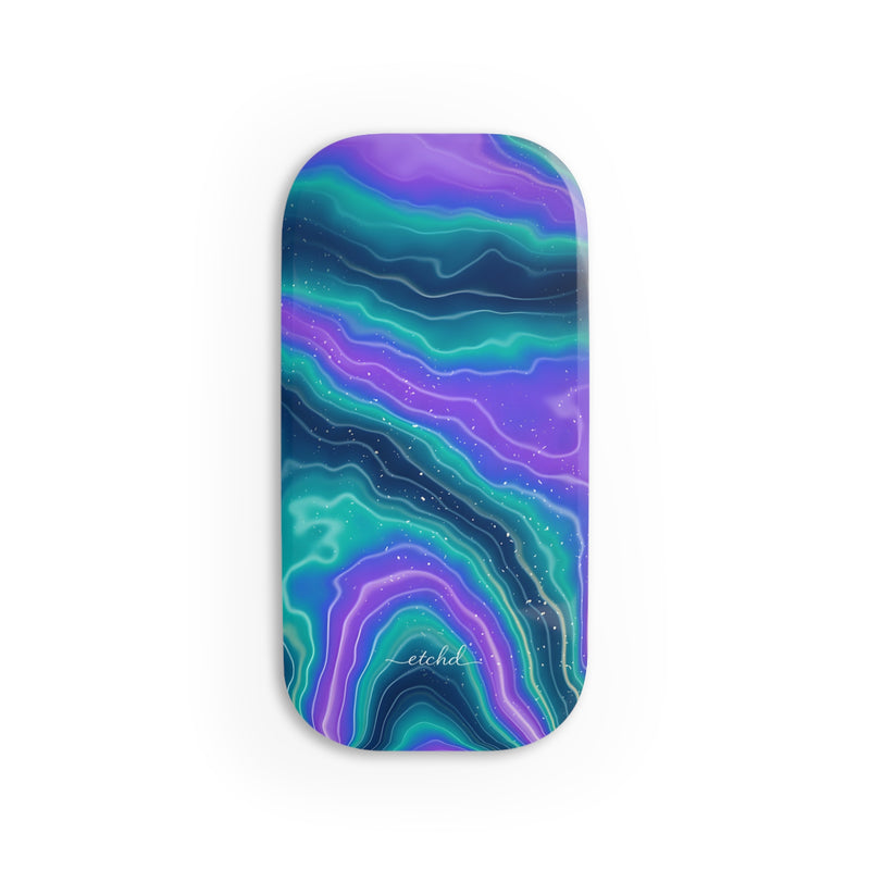 Peacock Ink Click-On Phone Grip by etchd