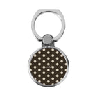Cream & Brown Polka Dot Anello supporto classico per telefono