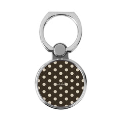 Cream & Brown Polka Dot Classic Ring Holder by etchd