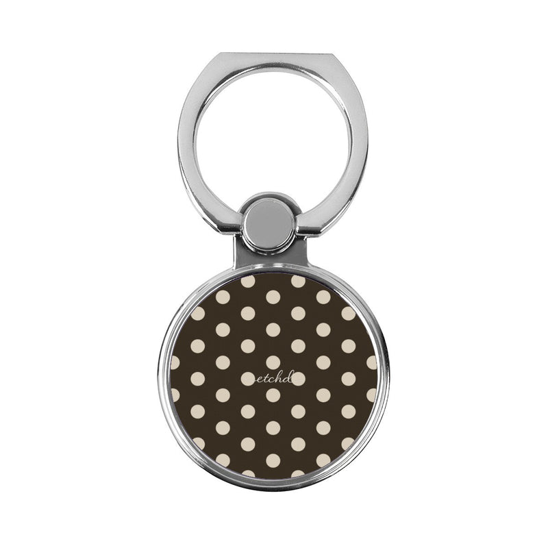 Cream & Brown Polka Dot Classic Ring Holder-zoom-