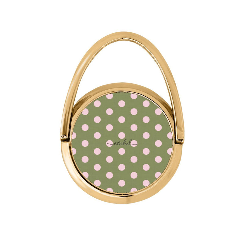 Pink & Green Polka Dot Hoop Ring Holder-zoom-