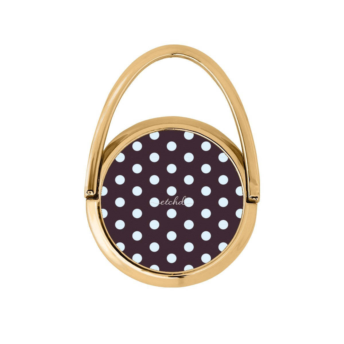 Blue & Plum Polka Dot Hoop Ring Holder by etchd