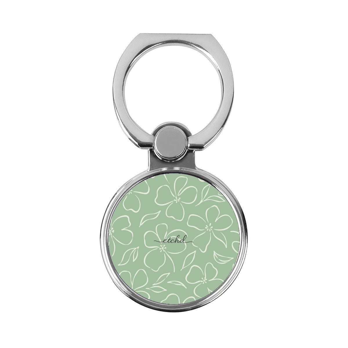 Sage & Cream Floral Classic Ring Holder by etchd