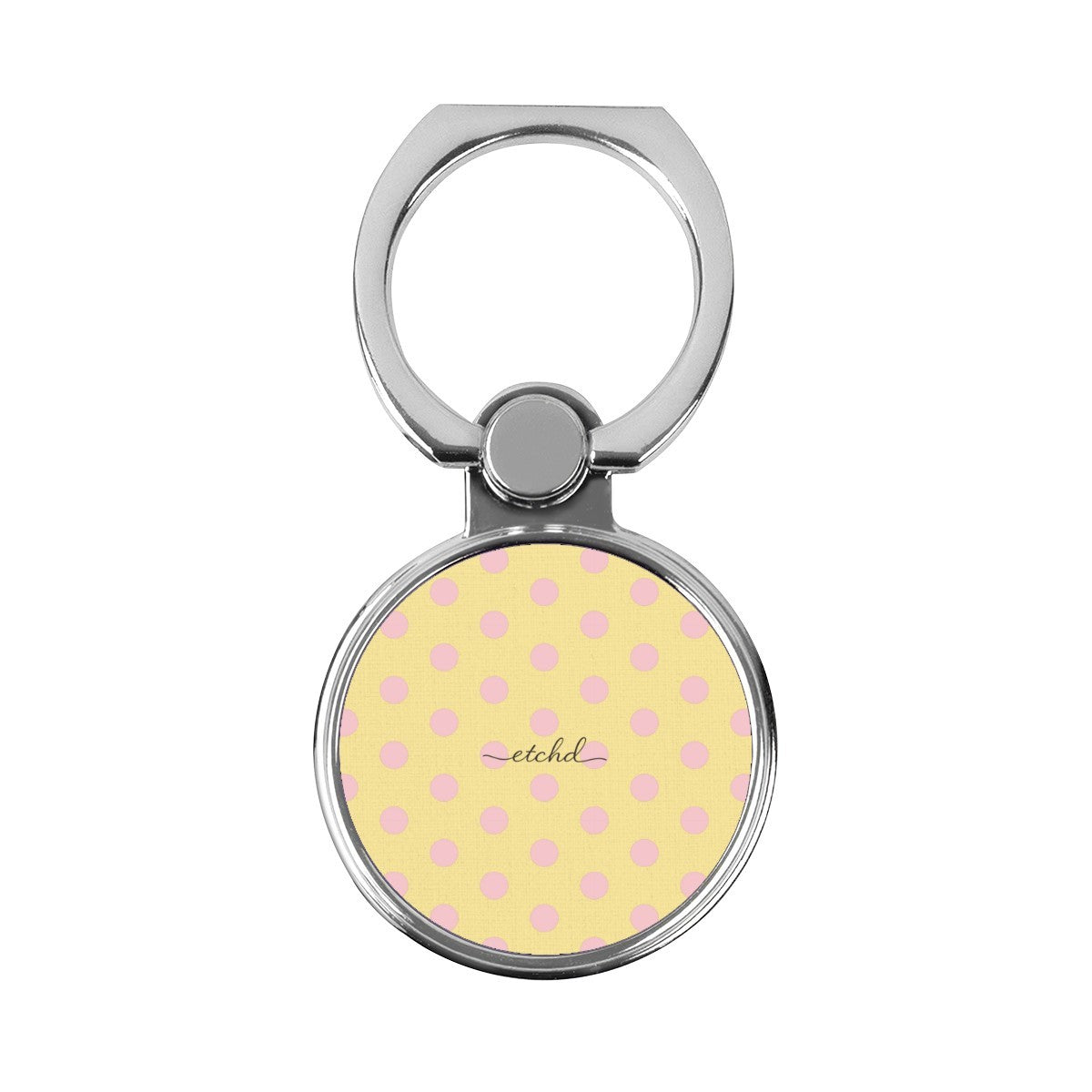 Pink & Butter Polka Dot Classic Ring Holder by etchd