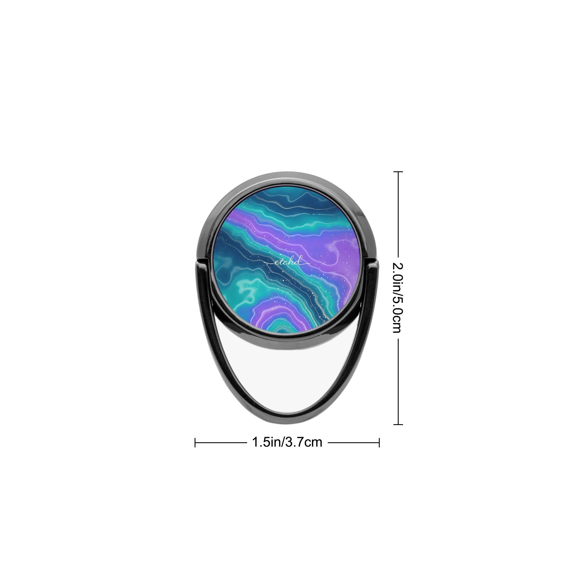 Peacock Ink Phone Ring Holder by etchd, view 3