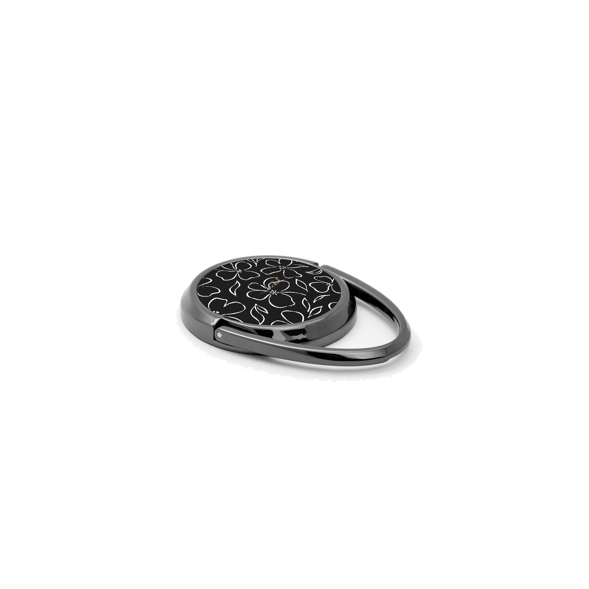 Black & White Floral Phone Ring Holder by etchd, view 2