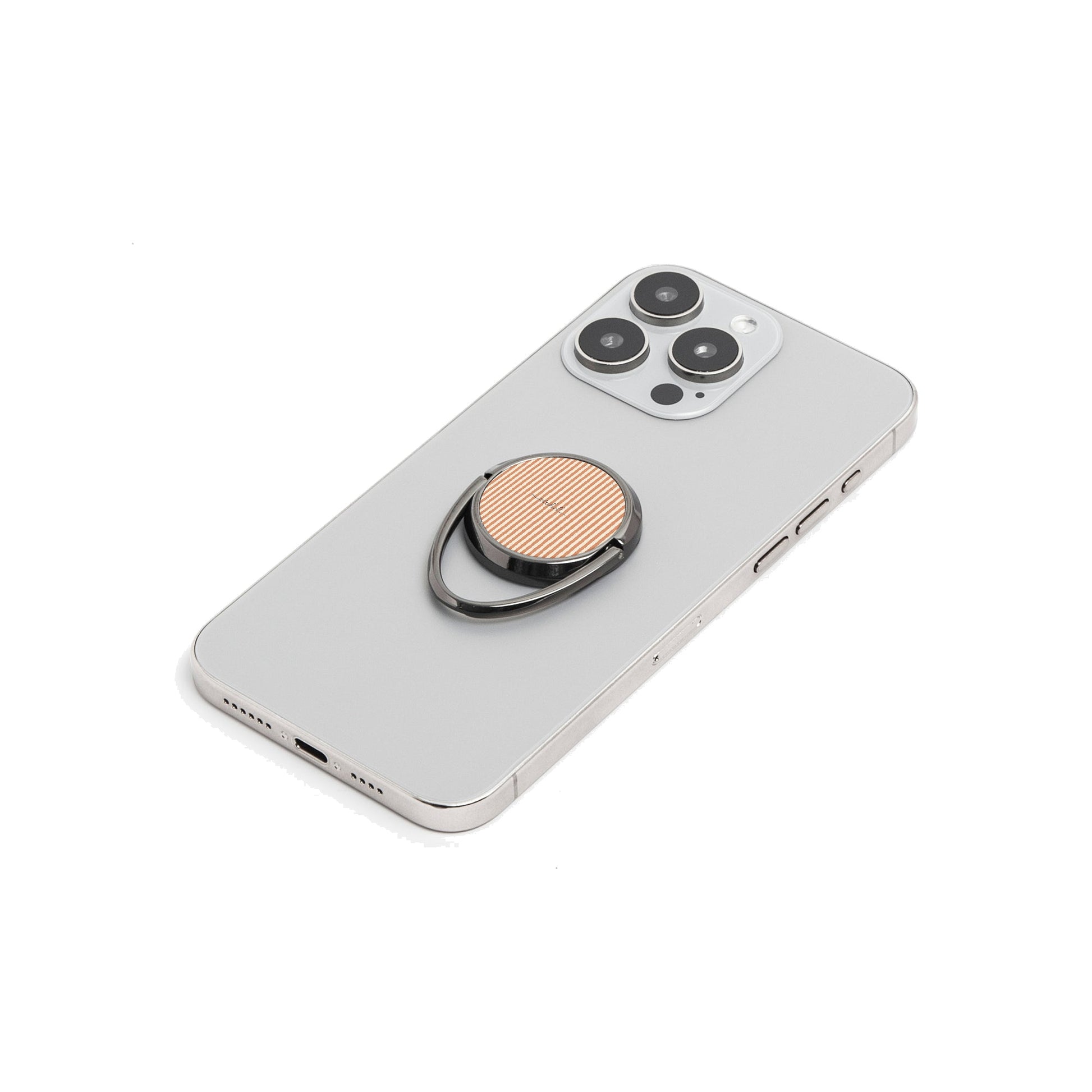 Terracotta & Cream Striped Phone Ring Holder by etchd, view 6