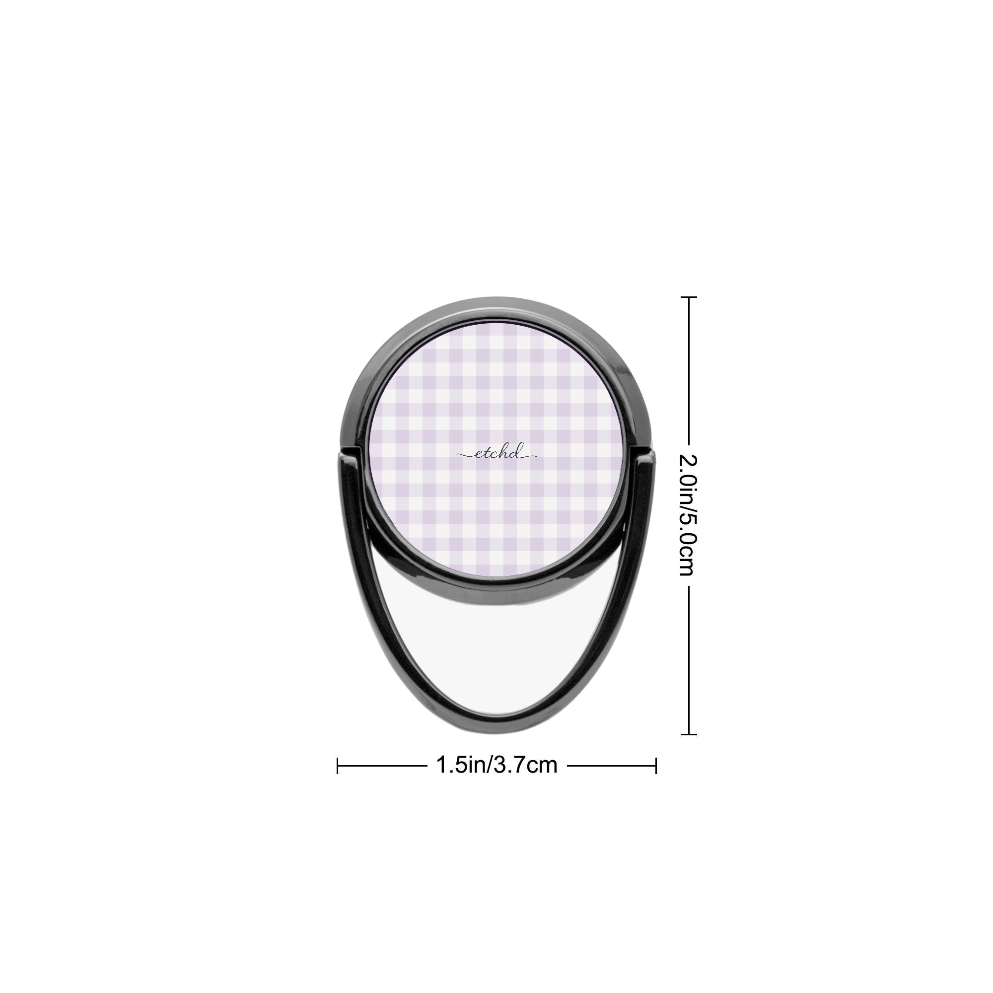 Lilac & White Gingham Phone Ring Holder by etchd, view 3