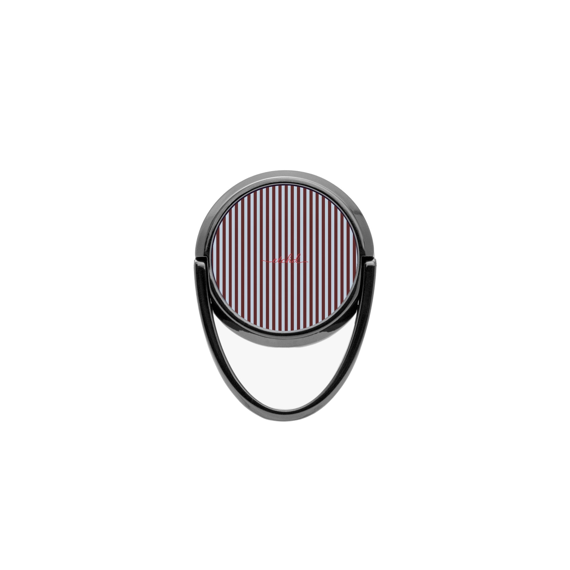 Blue & Cherry Striped Phone Ring Holder by etchd, view 4