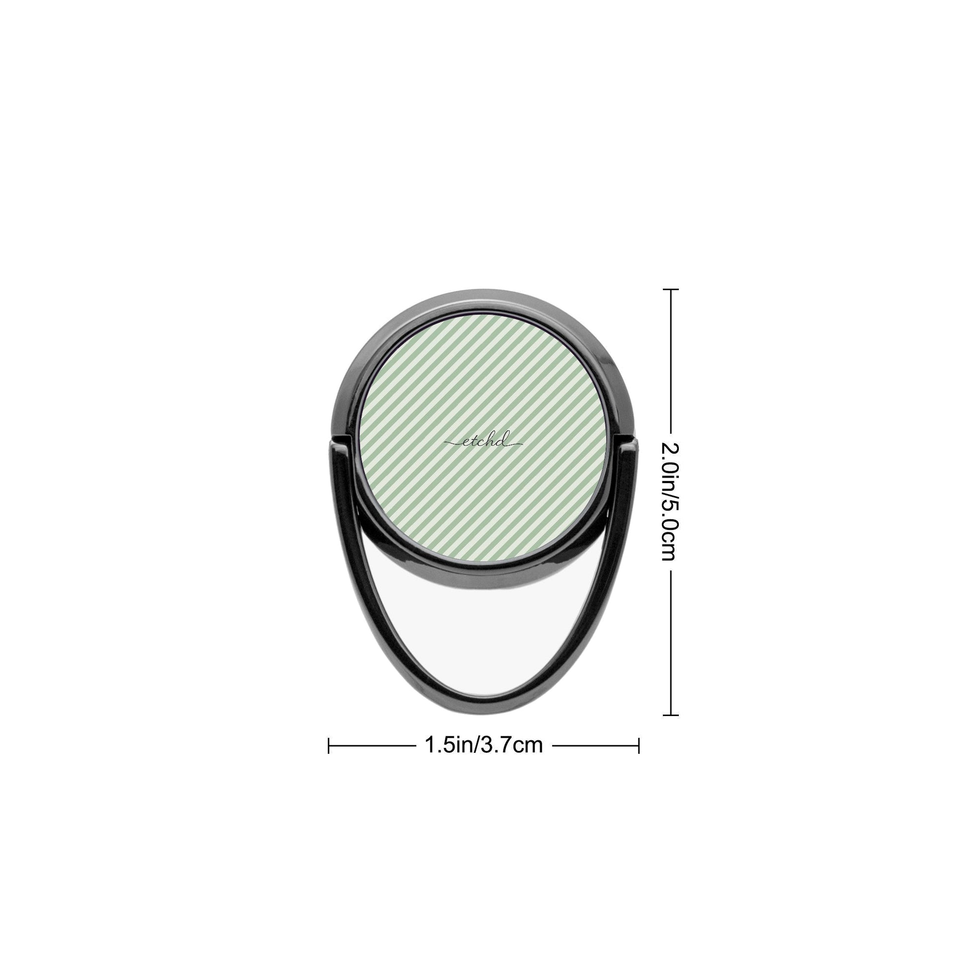 Sage & Cream Striped Diagonal Phone Ring Holder by etchd, view 3