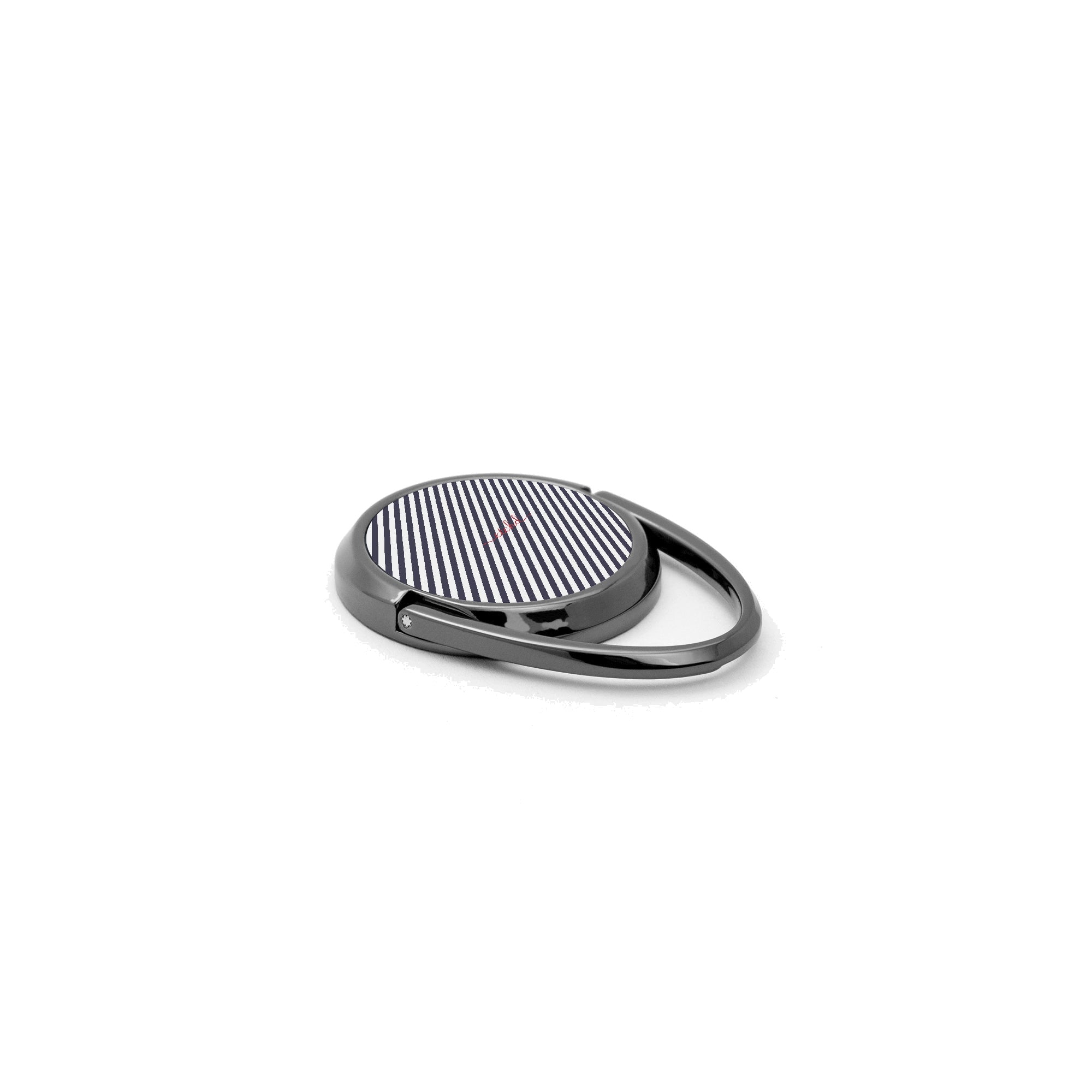 Navy And White Striped Diagonal Phone Ring Holder by etchd, view 2