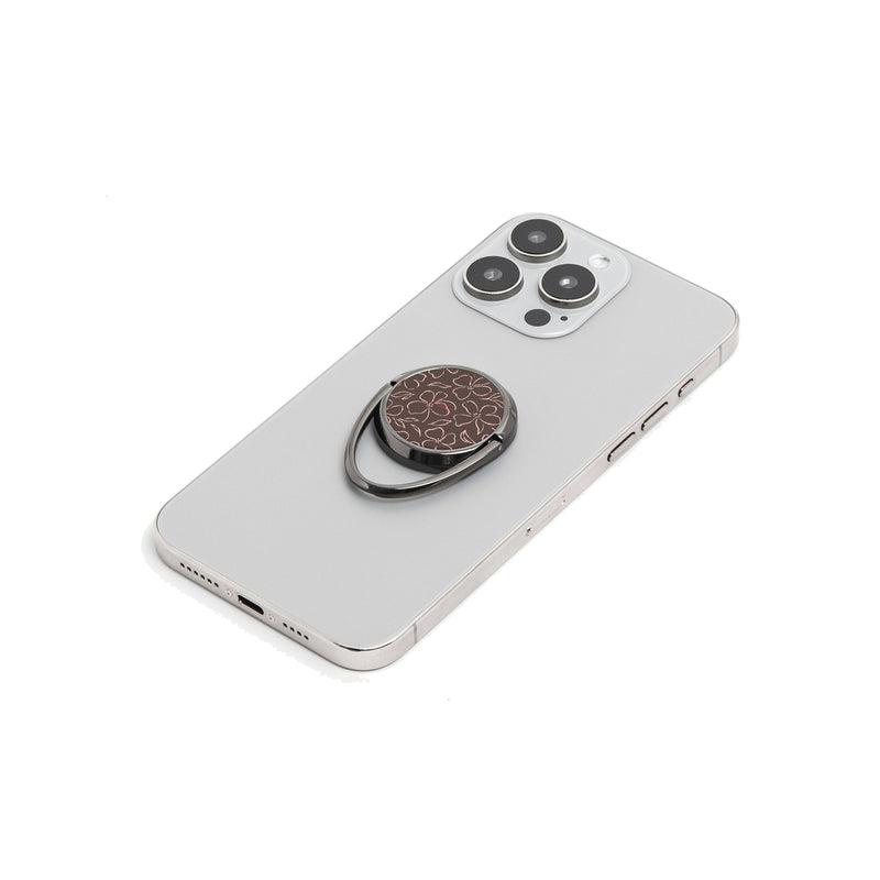 Espresso & Blush Floral Anello supporto per telefono-zoom-