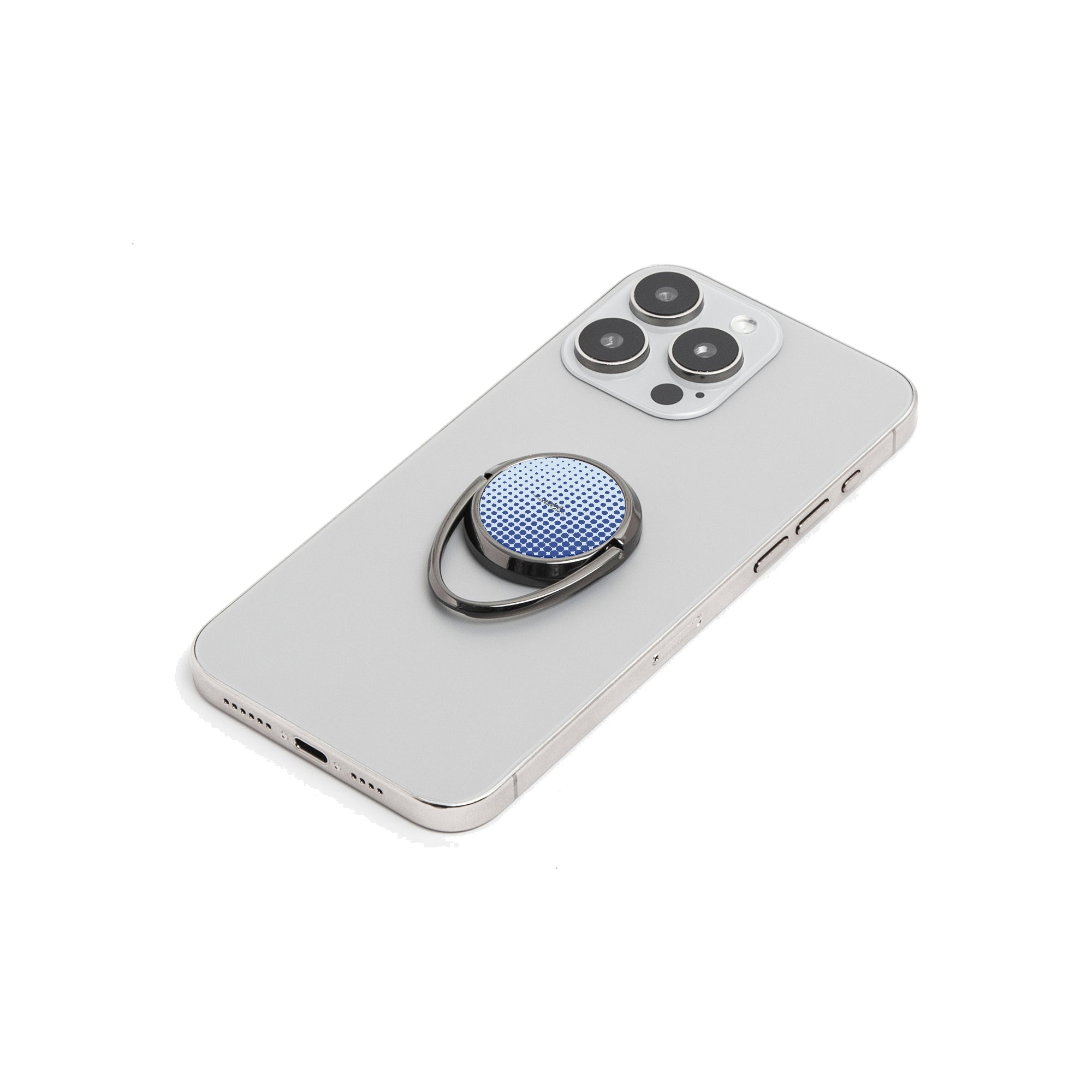 Cobalt Halftone Phone Ring Holder by etchd, view 6