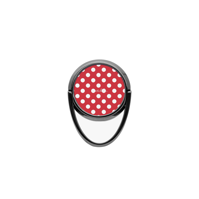 Classic Red Polka Dot Phone Ring Holder-zoom-