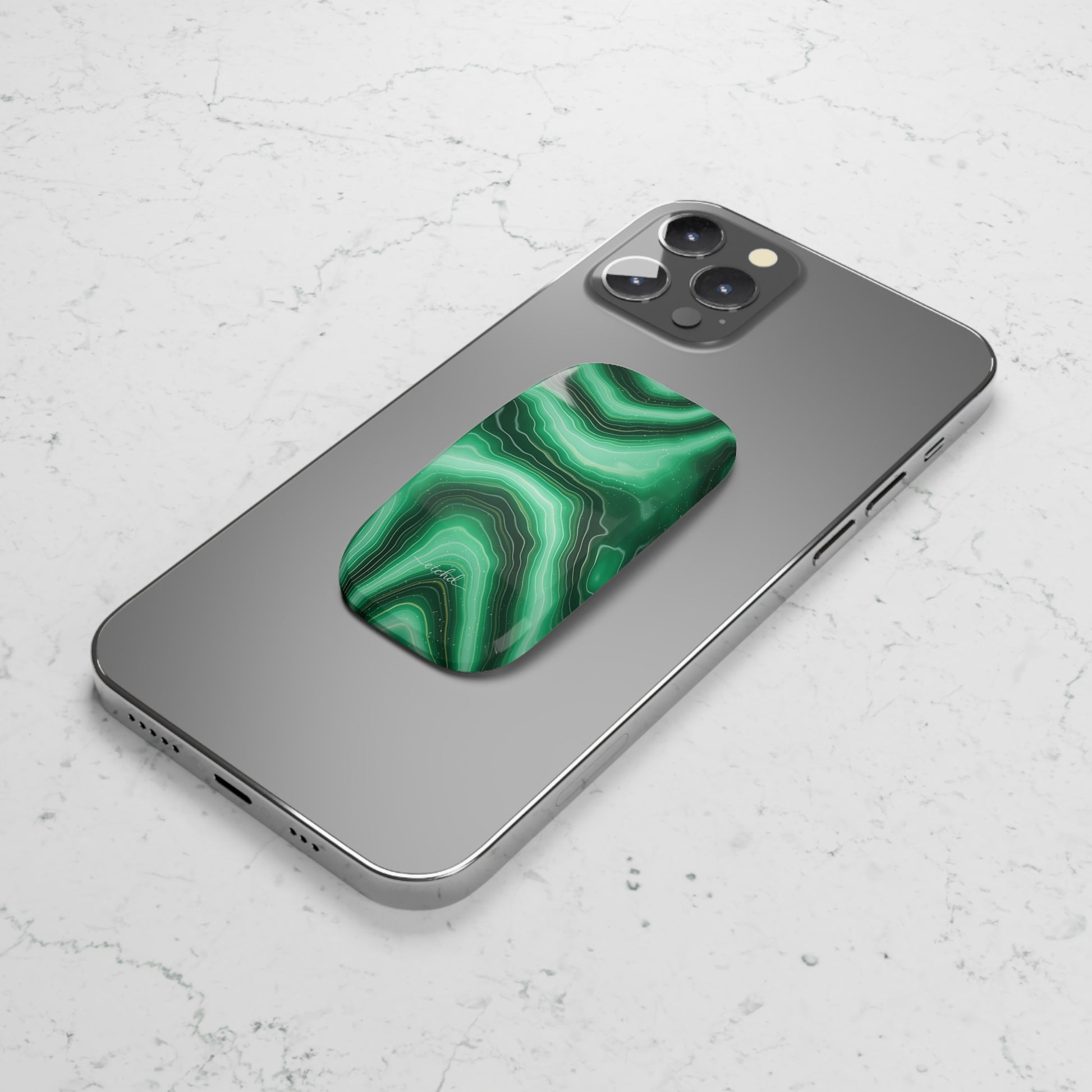 Emerald Click-On Phone Grip by etchd, view 5