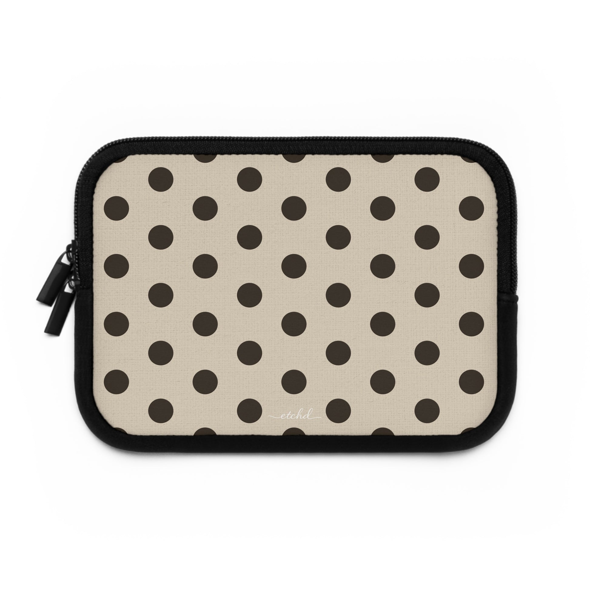 Brown Polka Dot Laptop Sleeve by etchd, view 2