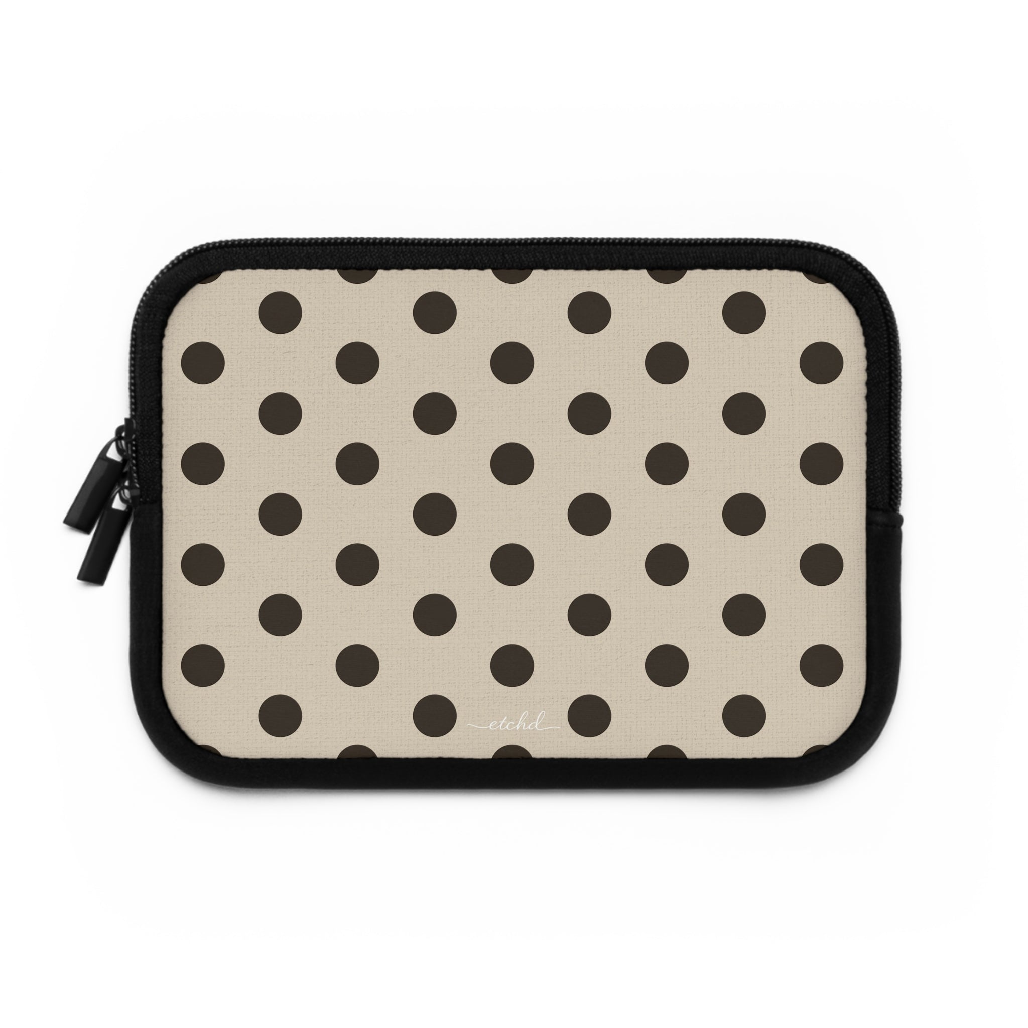 Brown Polka Dot Laptop Sleeve by etchd, view 2