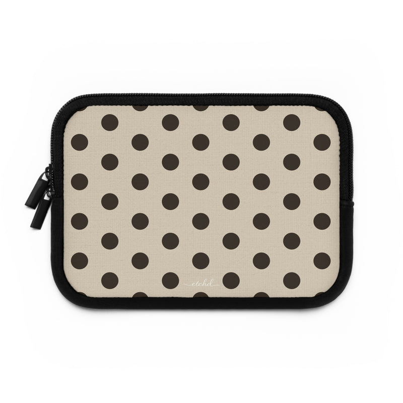 Brown Polka Dot Laptop Sleeve by etchd, view 2