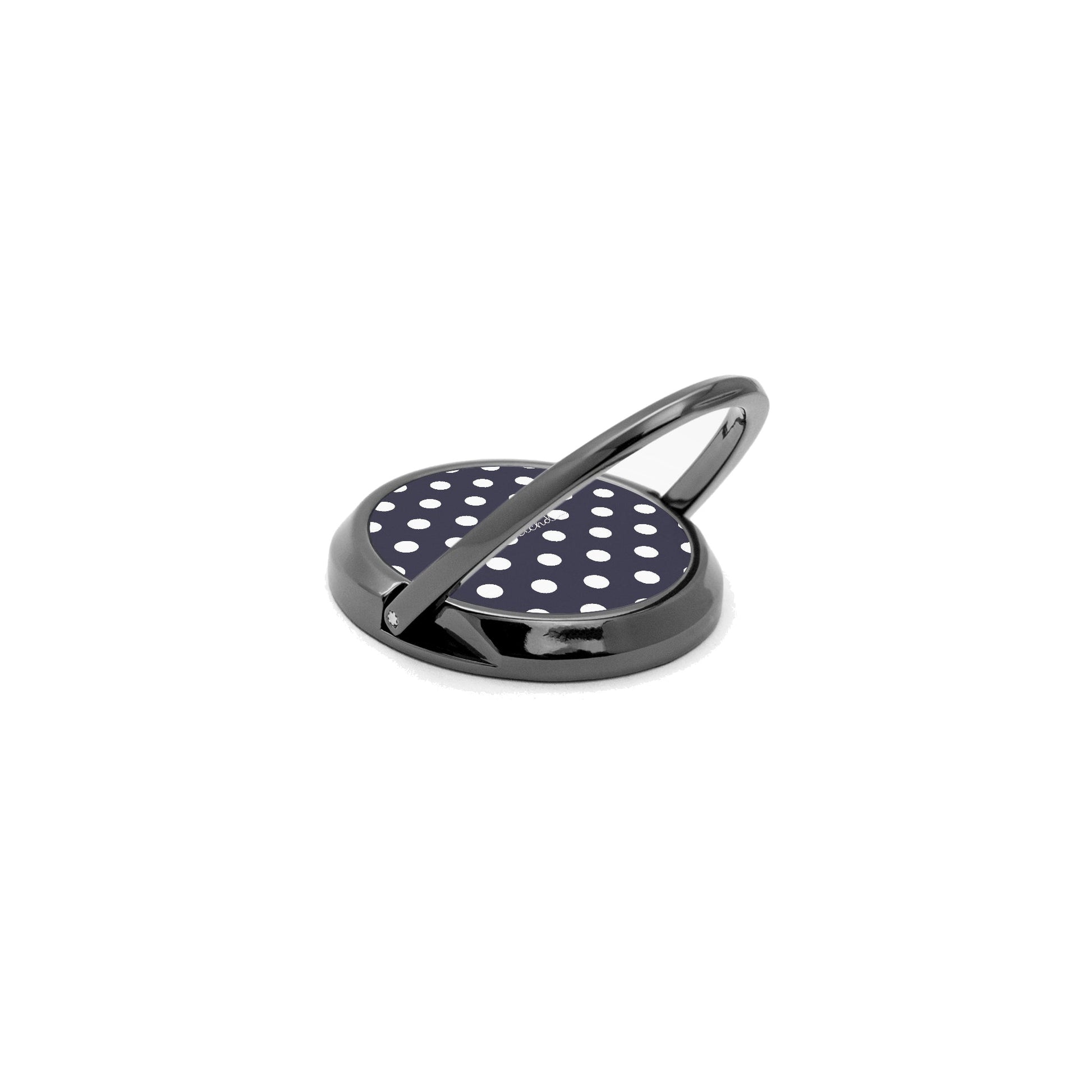 White And Navy Polka Dot Phone Ring Holder by etchd, view 5
