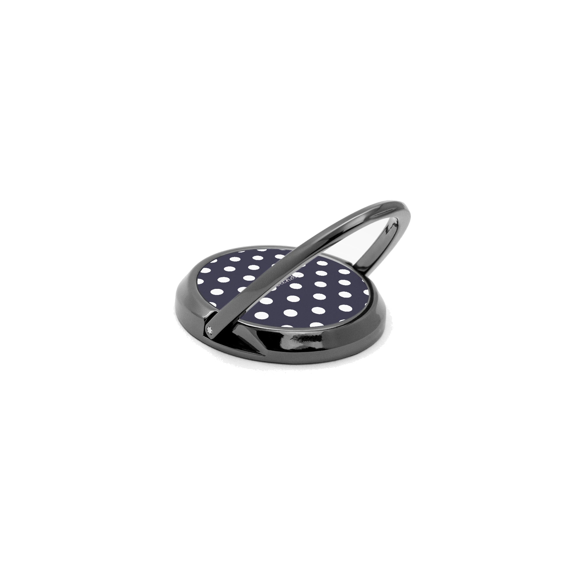White And Navy Polka Dot Phone Ring Holder by etchd, view 5