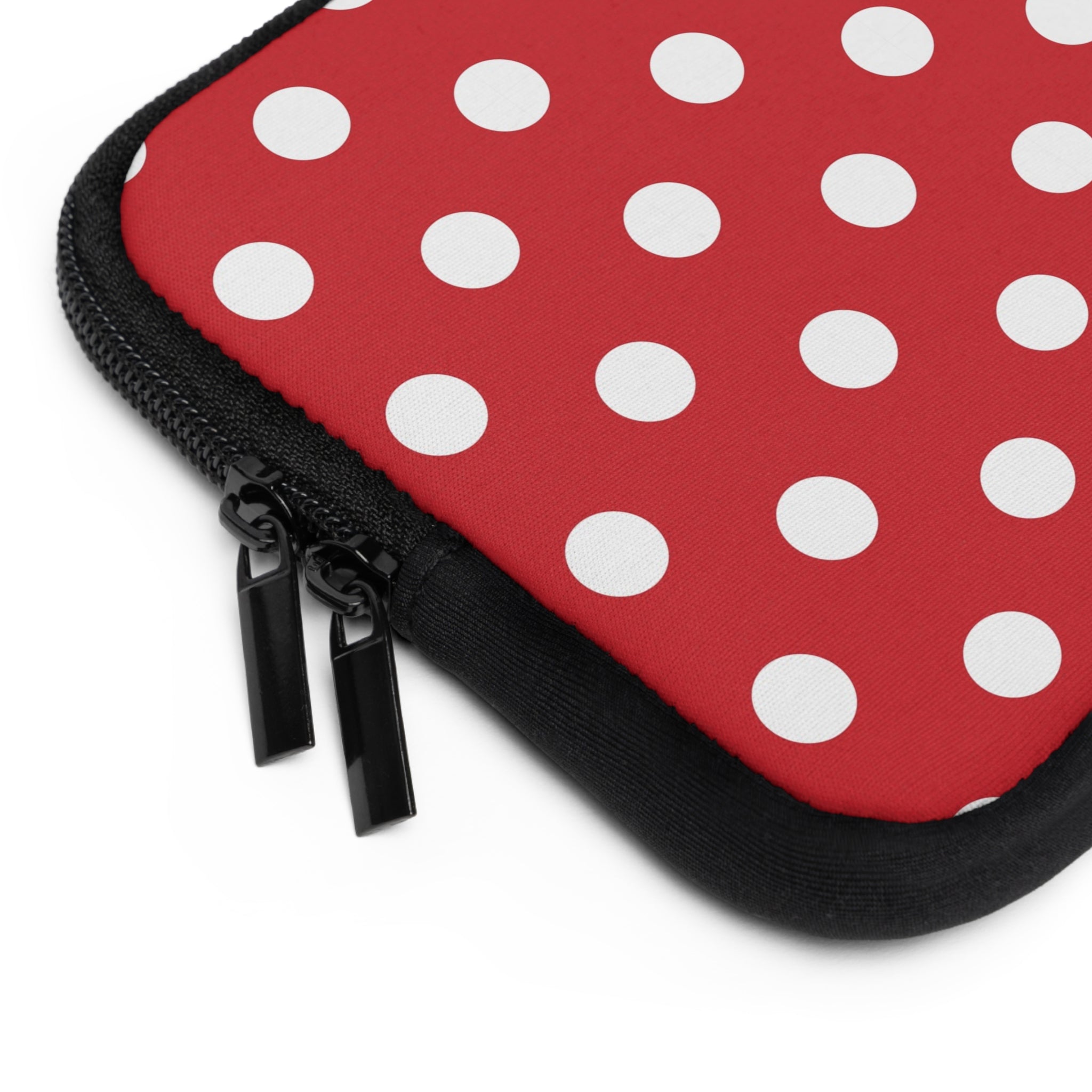 Classic Red Polka Dot Laptop Sleeve by etchd, view 12
