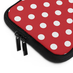 Classic Red Polka Dot Laptop Sleeve by etchd, view 12
