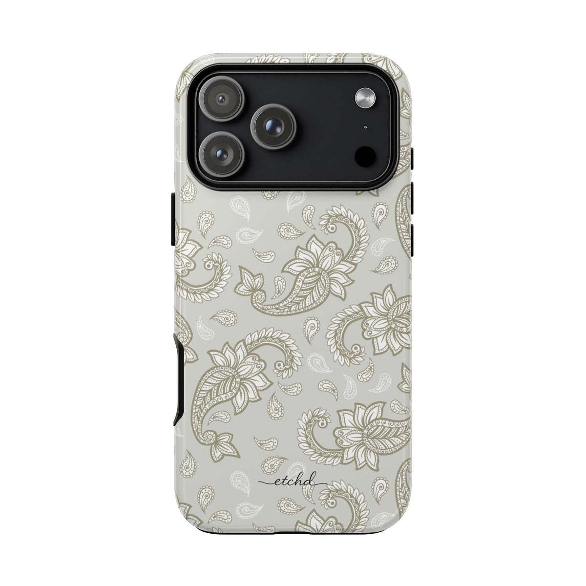Beige Paisley Phone Case by etchd, view 36