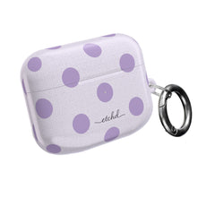 Lilac & Cream Polka Dot AirPod Case by etchd, view 8